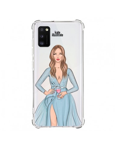 Coque Samsung Galaxy A41 Cheers Diner Gala Champagne Transparente - kateillustrate