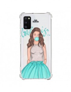 Coque Samsung Galaxy A41 Bubble Girls Tiffany Bleu...