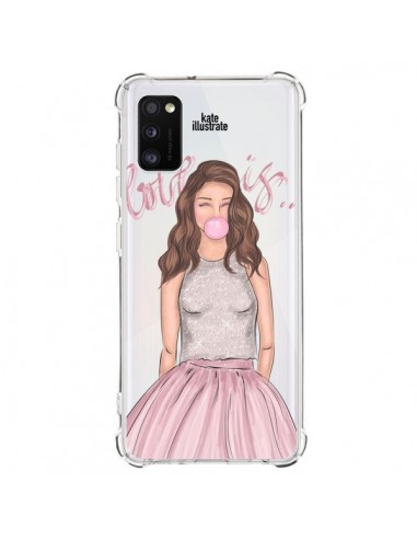 Coque Samsung Galaxy A41 Bubble Girl Tiffany Rose Transparente - kateillustrate