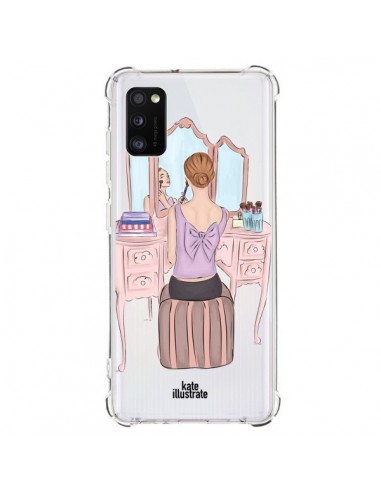 Coque Samsung Galaxy A41 Vanity Coiffeuse Make Up Transparente - kateillustrate