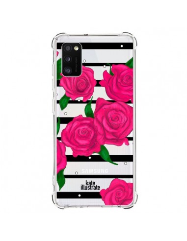Coque Samsung Galaxy A41 Roses Rose Fleurs Flowers Transparente - kateillustrate
