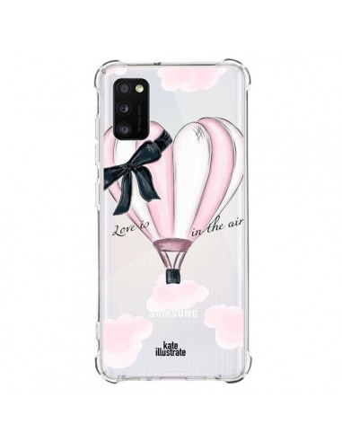Coque Samsung Galaxy A41 Love is in the Air Love Montgolfier Transparente - kateillustrate