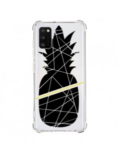 Coque Samsung Galaxy A41 Ananas Noir Transparente -...