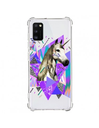 Coque Samsung Galaxy A41 Licorne Unicorn Azteque Transparente - Kris Tate