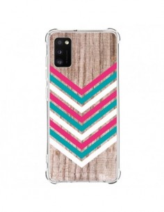 Coque Samsung Galaxy A41 Tribal Aztèque Bois Wood Flèche...
