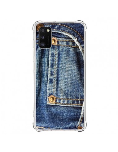 Coque Samsung Galaxy A41 Jean Bleu Vintage - Laetitia