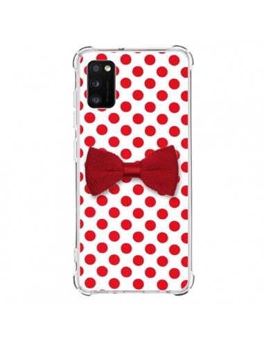 Coque Samsung Galaxy A41 Noeud Papillon Rouge Girly Bow Tie - Laetitia