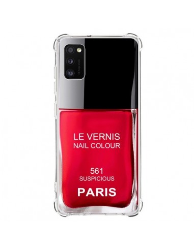 Coque Samsung Galaxy A41 Vernis Paris Suspicious Rouge - Laetitia