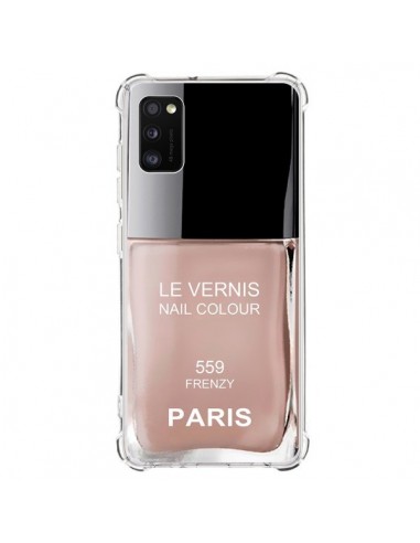 Coque Samsung Galaxy A41 Vernis Paris Frenzy Beige - Laetitia