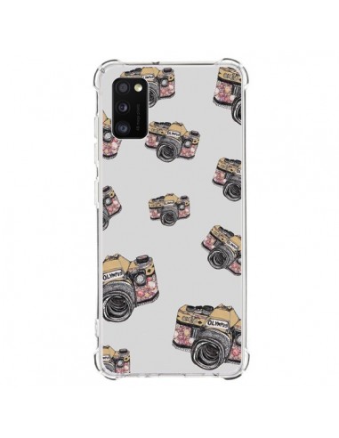 Coque Samsung Galaxy A41 Appareil photo vintage Rose - Laetitia