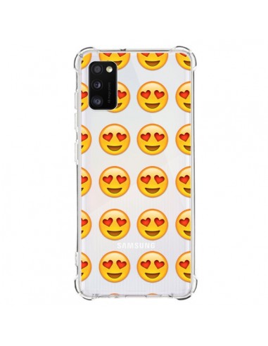 Coque Samsung Galaxy A41 Love Amoureux Smiley Emoticone Emoji Transparente - Laetitia