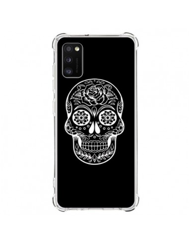 Coque Samsung Galaxy A41 Tête de Mort Mexicaine Blanche - Laetitia