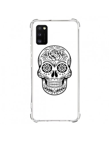 Coque Samsung Galaxy A41 Tête de Mort Mexicaine Noir - Laetitia