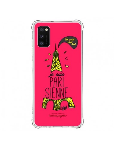 Coque Samsung Galaxy A41 Je suis Parisienne La Tour Eiffel Rose - Leellouebrigitte