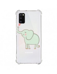 Coque Samsung Galaxy A41 Elephant Elefant Animal Coeur...