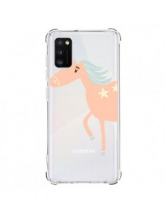 Coque Samsung Galaxy A41 Licorne Unicorn Rose...