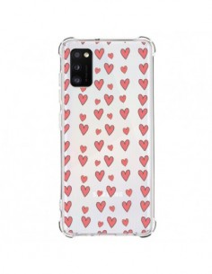 Coque Samsung Galaxy A41 Coeurs Heart Love Amour Rouge...