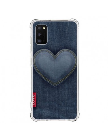 Coque Samsung Galaxy A41 Love Coeur en Jean - Lassana