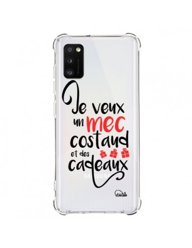 Coque Samsung Galaxy A41 Je veux un mec costaud et des cadeaux Transparente - Lolo Santo