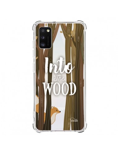 Coque Samsung Galaxy A41 Into The Wild Renard Bois Transparente - Lolo Santo