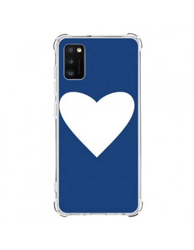 Coque Samsung Galaxy A41 Coeur Navy Blue Heart - Mary Nesrala