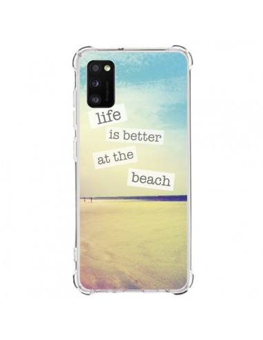Coque Samsung Galaxy A41 Life is better at the beach Ete Summer Plage - Mary Nesrala