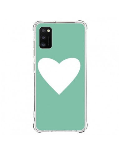 Coque Samsung Galaxy A41 Coeur Mint Vert - Mary Nesrala