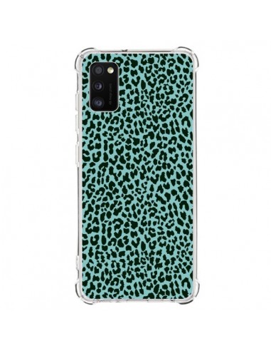 Coque Samsung Galaxy A41 Leopard Turquoise Neon - Mary Nesrala