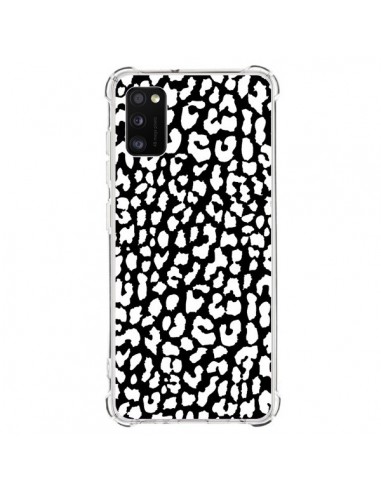 Coque Samsung Galaxy A41 Leopard Noir et Blanc - Mary Nesrala