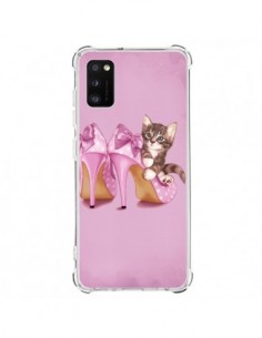 Coque Samsung Galaxy A41 Chaton Chat Kitten Chaussure...