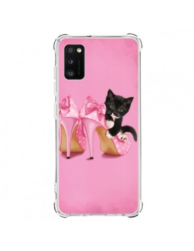 Coque Samsung Galaxy A41 Chaton Chat Noir Kitten Chaussure Shoes - Maryline Cazenave