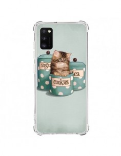 Coque Samsung Galaxy A41 Chaton Chat Kitten Boite Cookies...
