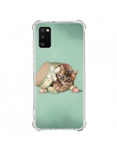 Coque Samsung Galaxy A41 Chaton Chat Kitten Boite Bonbon...