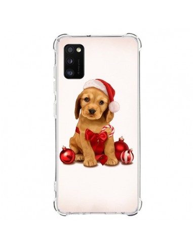 Coque Samsung Galaxy A41 Chien Dog Pere Noel Christmas Boules Sapin - Maryline Cazenave