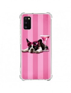 Coque Samsung Galaxy A41 Chien Dog Cocktail Lunettes...