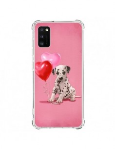 Coque Samsung Galaxy A41 Chien Dog Dalmatien Ballon Coeur...