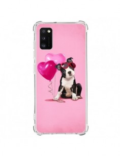 Coque Samsung Galaxy A41 Chien Dog Ballon Lunettes Coeur...