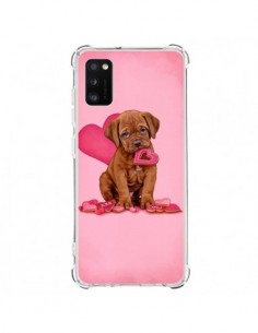 Coque Samsung Galaxy A41 Chien Dog Gateau Coeur Love -...