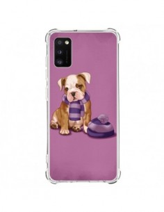 Coque Samsung Galaxy A41 Chien Dog Echarpe Bonnet Froid...