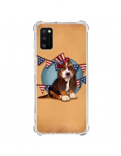 Coque Samsung Galaxy A41 Chien Dog USA Americain -...