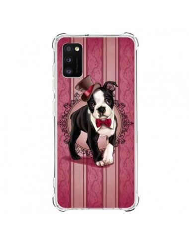 Coque Samsung Galaxy A41 Chien Dog Gentleman Noeud Papillon Chapeau - Maryline Cazenave