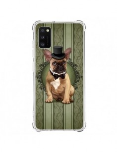 Coque Samsung Galaxy A41 Chien Dog Bulldog Noeud Papillon...