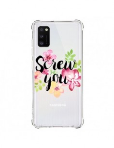 Coque Samsung Galaxy A41 Screw you Flower Fleur...