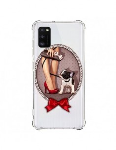 Coque Samsung Galaxy A41 Lady Jambes Chien Bulldog Dog...