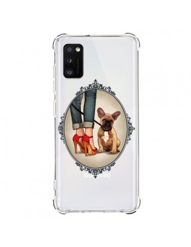 Coque Samsung Galaxy A41 Lady Jambes Chien Bulldog Dog Transparente - Maryline Cazenave