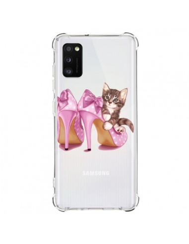 Coque Samsung Galaxy A41 Chaton Chat Kitten Chaussures Shoes Transparente - Maryline Cazenave