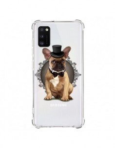 Coque Samsung Galaxy A41 Chien Bulldog Noeud Papillon...