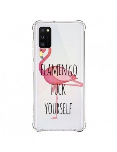 Coque Samsung Galaxy A41 Flamingo Fuck Transparente -...