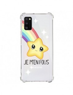 Coque Samsung Galaxy A41 Etoile Je M'en Fous Transparente...