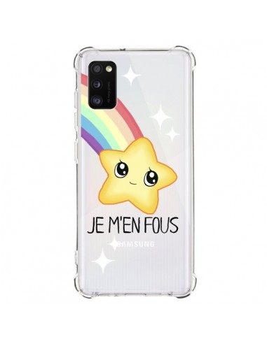 Coque Samsung Galaxy A41 Etoile Je M'en Fous Transparente - Maryline Cazenave